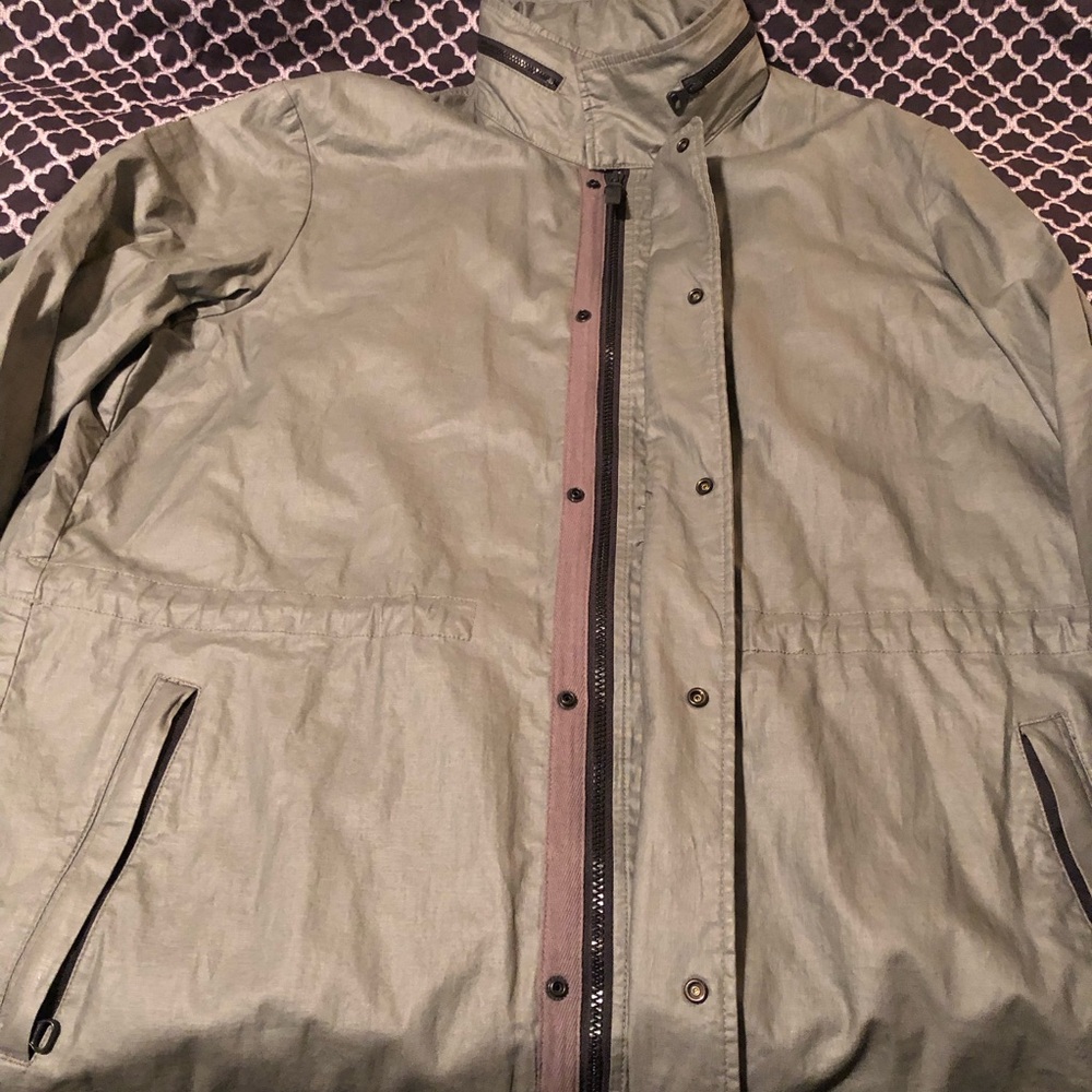 Armani Exchange Mens Green Full Zip Jacket Zip Hoodie Sz 2XL V28